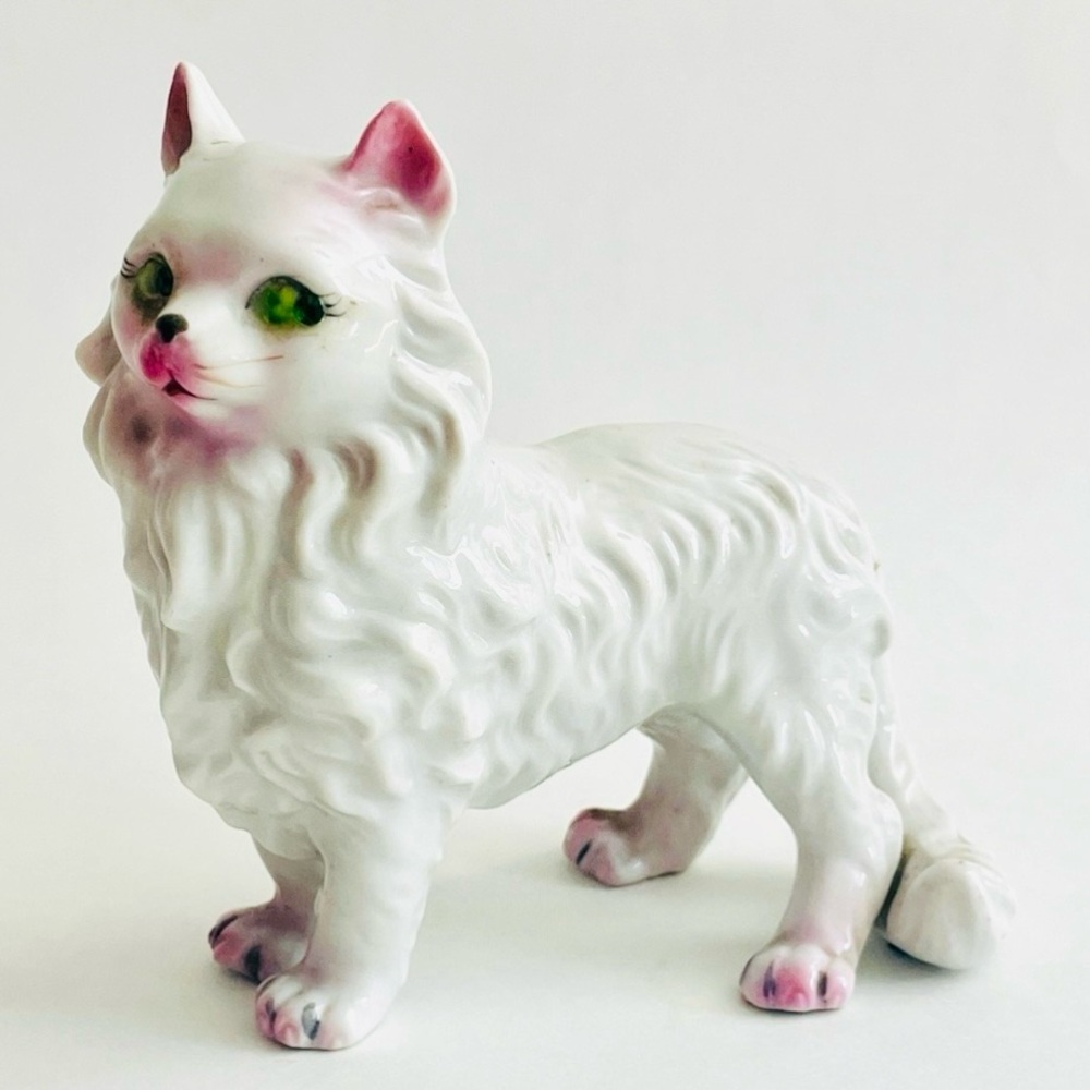 Antique Lenwile China Cat Figurine Hand Painted